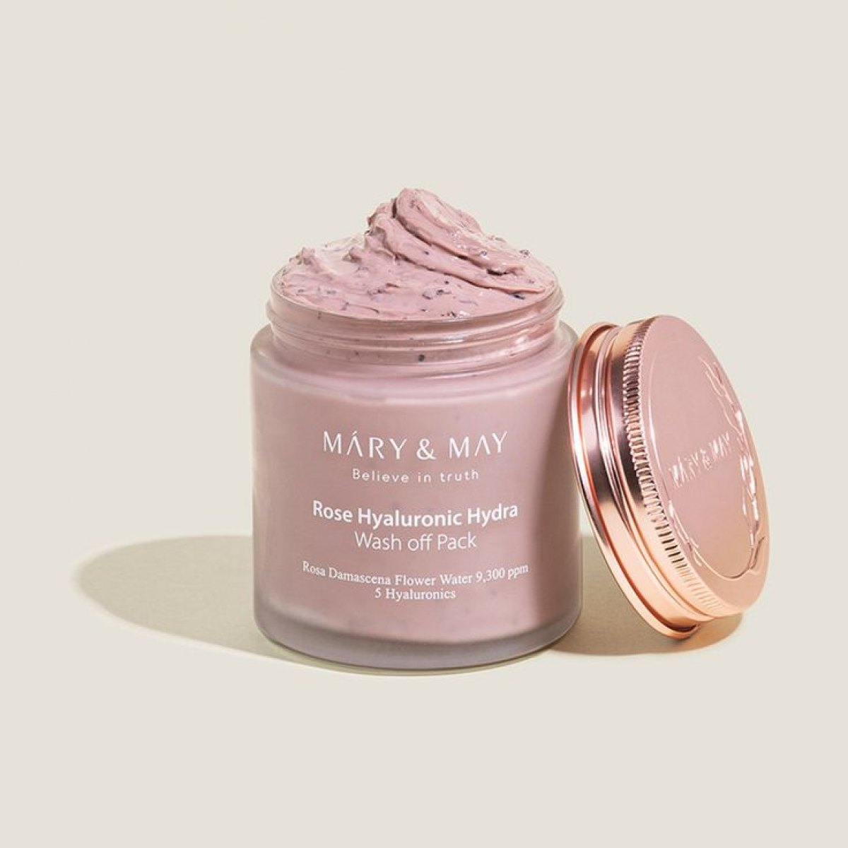 MÁRY & MAY Vegan Rose Hyaluronic Hydra Wash off Pack 125g