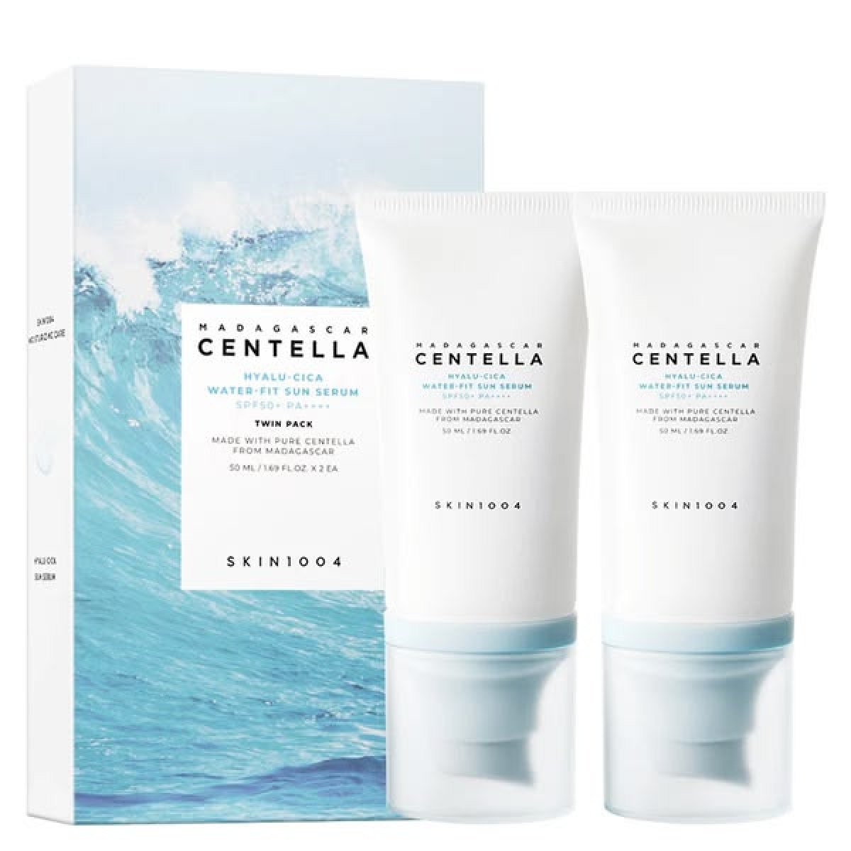 SKIN1004 Madagascar Centella Hyalu Cica Water Fit Sun Screen Twin Pack 50ml c/u